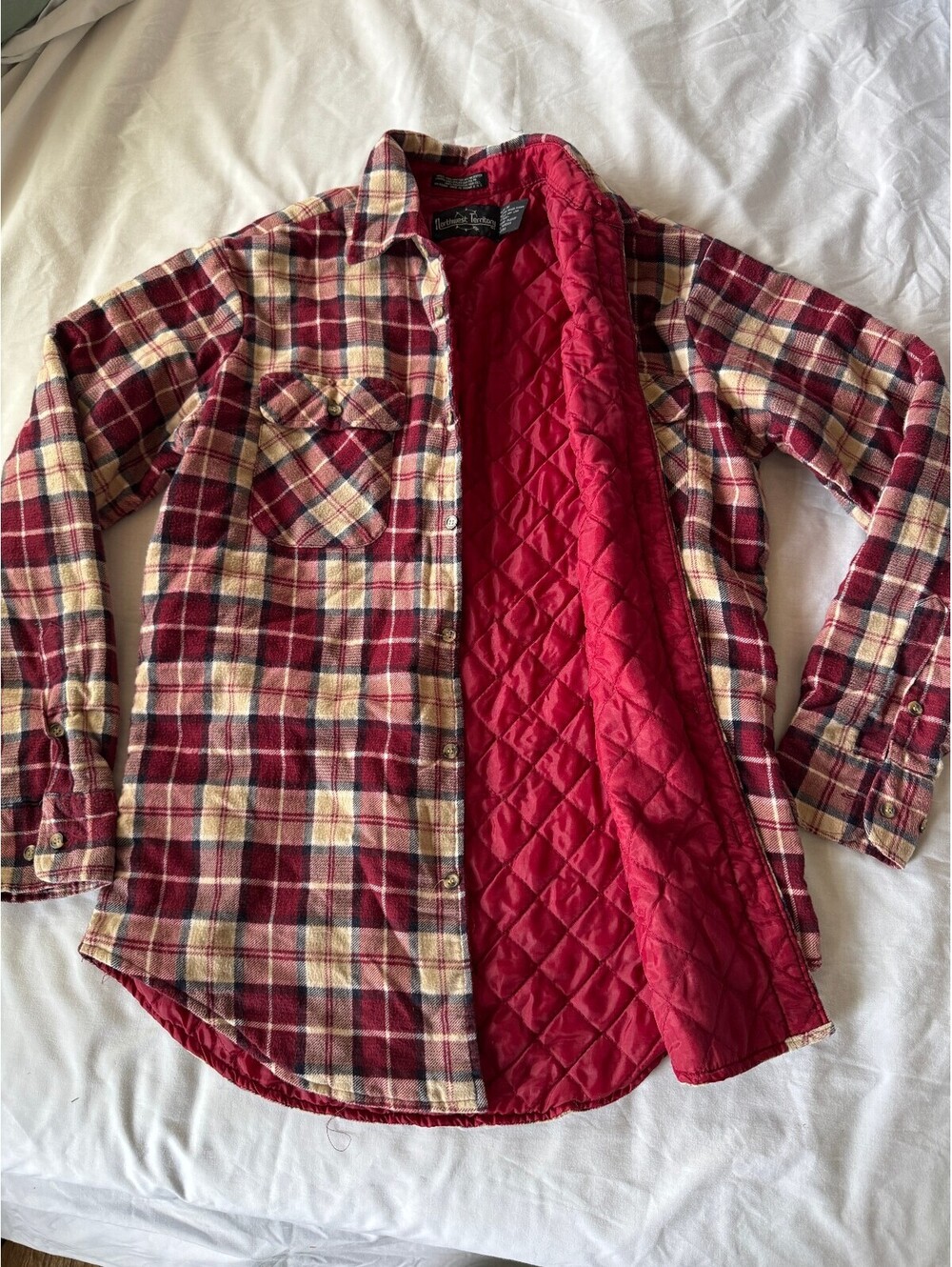 Northwest Territory Quilted Lined Plaid Shirt Jacket Medium